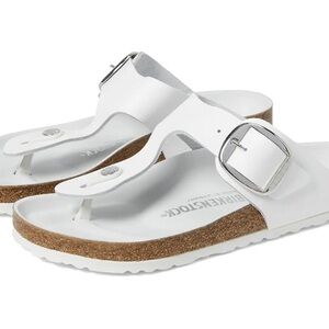 Birkenstock White Sandals with Buckle- Gizah Size 41- 10-10.5